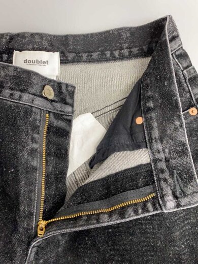 商品画像：FLOCKED DENIM EMBROIDERED PANTS/S/コットン/BLK/25AW20PT325 3