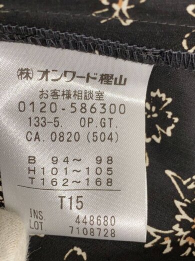 商品画像：長袖ワンピース/ポリエステル/BLK/花柄/448680 4