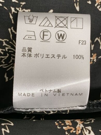 商品画像：長袖ワンピース/ポリエステル/BLK/花柄/448680 5