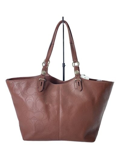 商品画像：カーリー・コンバーチブル・トート_シグネチャー_パフォレイテッド/--/BRW 1