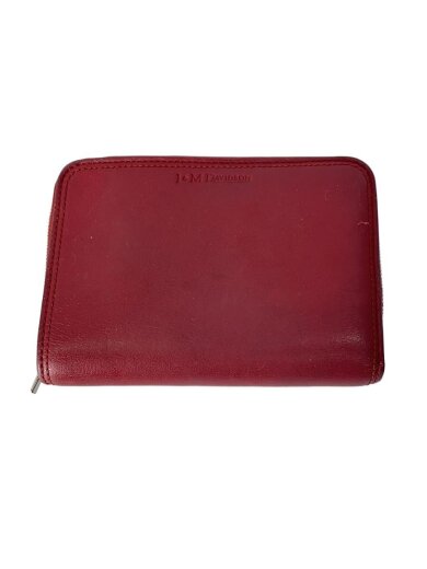 商品画像：2つ折り財布/レザー/RED/無地/レディース/10266N-7314// 1