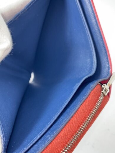 商品画像：2つ折り財布/レザー/RED/無地/レディース/10266N-7314// 6