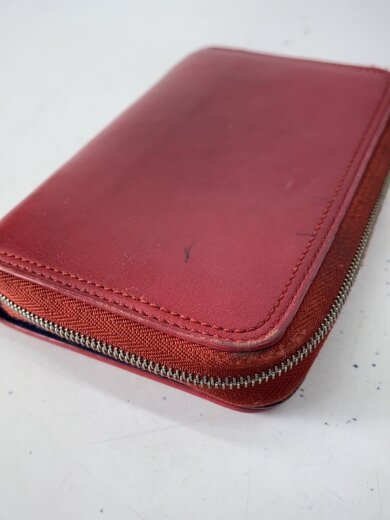 商品画像：2つ折り財布/レザー/RED/無地/レディース/10266N-7314// 8