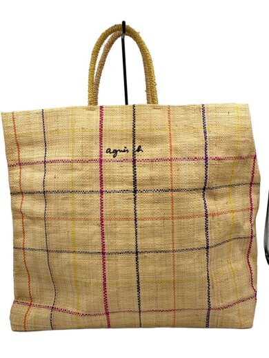 商品画像：トートバッグ/--/BEG/チェック 1