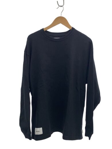 商品画像：長袖Tシャツ/3/コットン/BLK/無地/252atdt-csm07 1