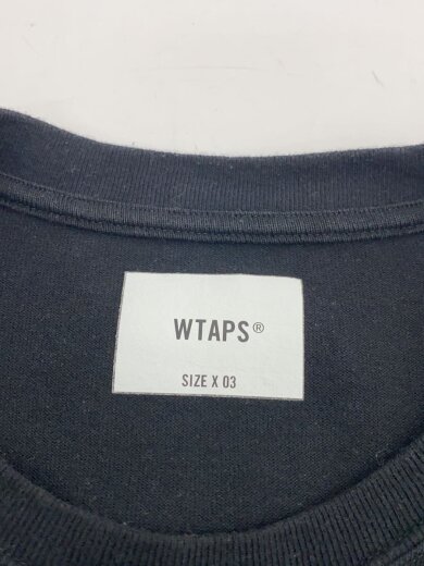 商品画像：長袖Tシャツ/3/コットン/BLK/無地/252atdt-csm07 3