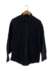 レギュラーカラーシャツ/長袖シャツ/--/コットン/BLK