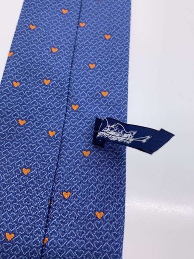 画像：HERMESネクタイ/シルク/BLU/総柄/メンズ/658978T6