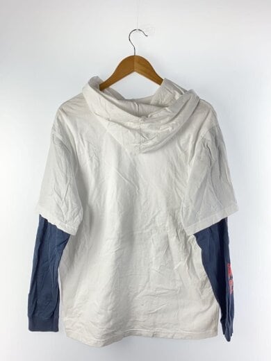 商品画像：LAYERED HOODED L/S TOP/パーカー/M/コットン/WHT 2