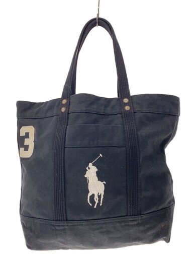 画像：POLO RALPH LAURENトートバッグ/キャンバス/BLK1