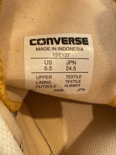 商品画像：ハイカットスニーカー/24.5cm/YLW/1SE137 5