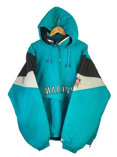 商品画像：中綿ナイロンジャケット/アノラック/XL/ナイロン/BLU/MLB/Florida Miami Marlins// 1