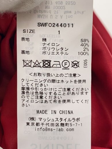 商品画像：半袖ワンピース/1/コットン/RED/無地/SWFO244011// 4