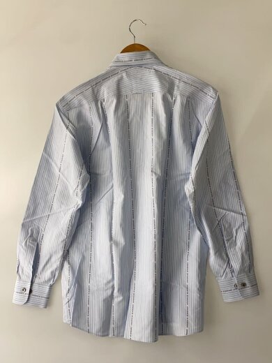 商品画像：長袖シャツ/L/コットン/BLU/ストライプ/BBW12-209-24// 2