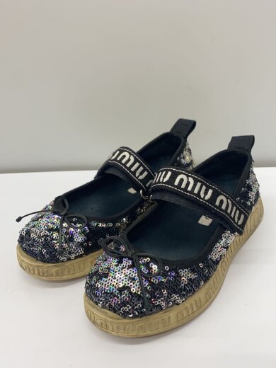 商品画像：サンダル/35.5/BLK/49751/ミュウラン/ビジュー 2