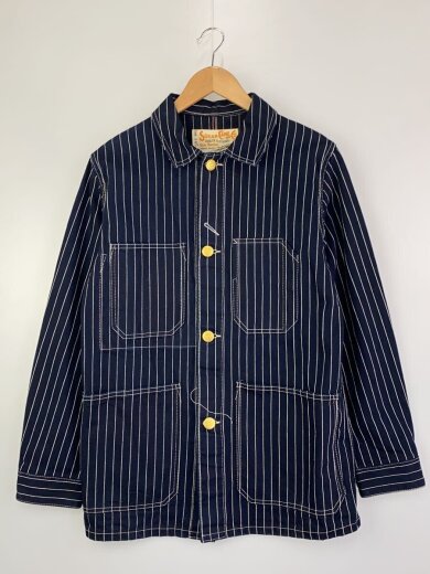 商品画像：カバーオール/36/--/NVY/ストライプ/485/USA製// 1