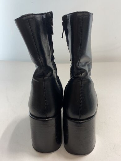 商品画像：スクエアトゥブーツ/サイドジップ/ブーツ/4/ブラック/レザー/003 0219 4