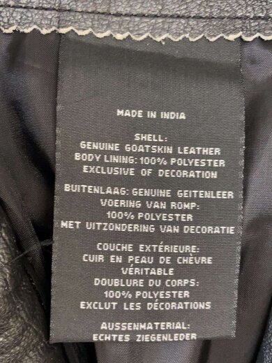 商品画像：レザージャケット・ブルゾン/L/山羊革/BLK/98098-16VM 5