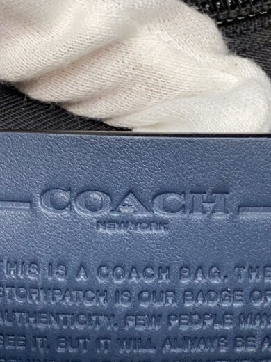 画像：COACH角擦れ有/ショルダーバッグ/レザー/NVY/68091I5
