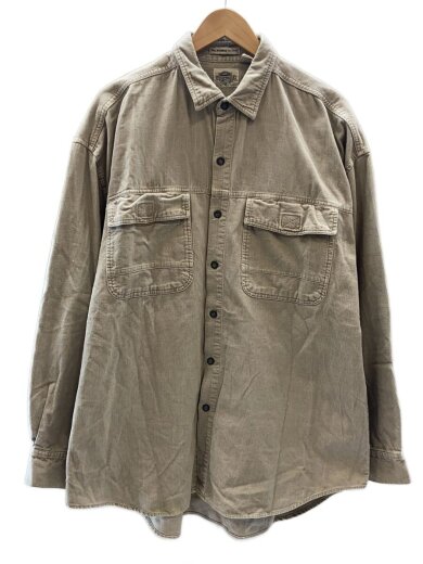 商品画像：長袖シャツ/XL/コーデュロイ/GRY/無地 1