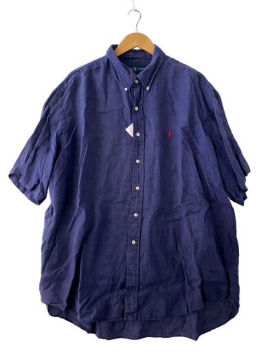 商品画像：半袖シャツ/XXL/リネン/NVY/無地// 1