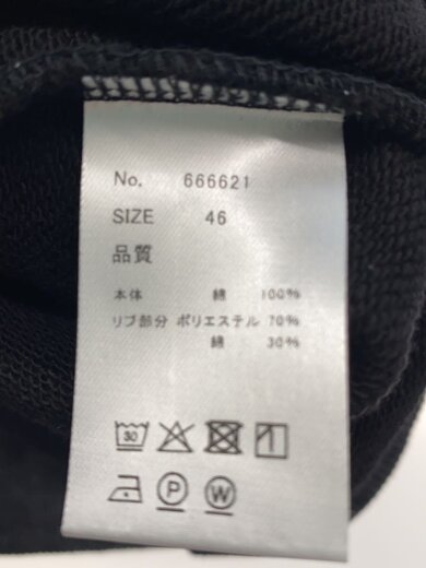 商品画像：ハーフジップスウェット/46/コットン/BLK// 4