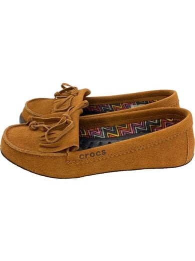 画像：crocsローファー/US9/BRW/スウェード/タッセル1