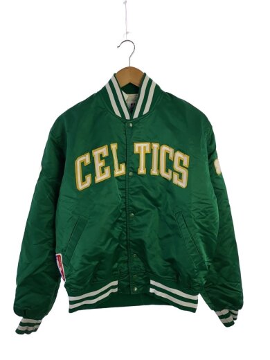 商品画像：スカジャン/L/ナイロン/GRN/無地 1