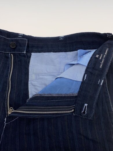 画像：COMME des GARCONS HOMMEボトム/M/リネン/BLU/ストライプ/HQ-P0523