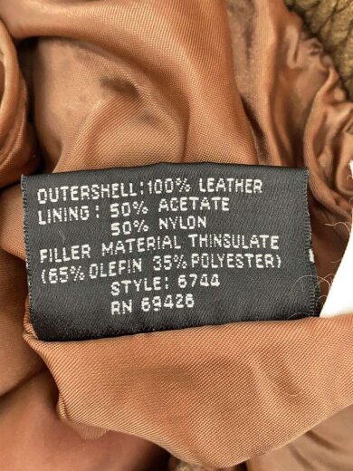 商品画像：Thinsulate/レザージャケット・ブルゾン/L/レザー/BRW/無地/6744 4