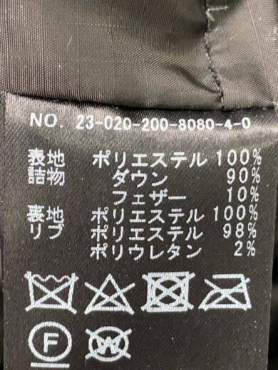 商品画像：23AW/撥水フーデッドダウンコート/36/ポリエステル/BLK/23-020-200-8080-4-0 5