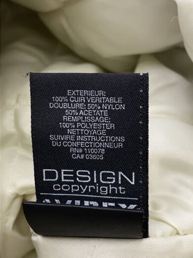 商品画像：フード付レザージャケット/M/レザー/WHT/21P005/首・全体汚れ有// 4