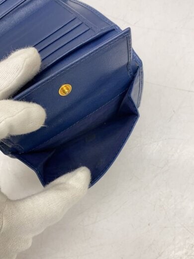 商品画像：3つ折り財布/レザー/BLU/レディース 6