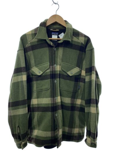 商品画像：フリースジャケット/M/ウール/KHK/チェック 1