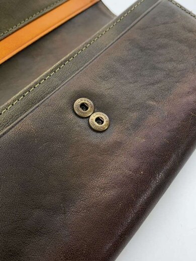 商品画像：長財布/レザー/BRW/無地/レディース 7