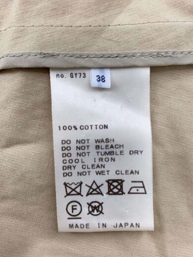 商品画像：コート/38/コットン/BEG/無地/19-020-922-8000-1-0 4