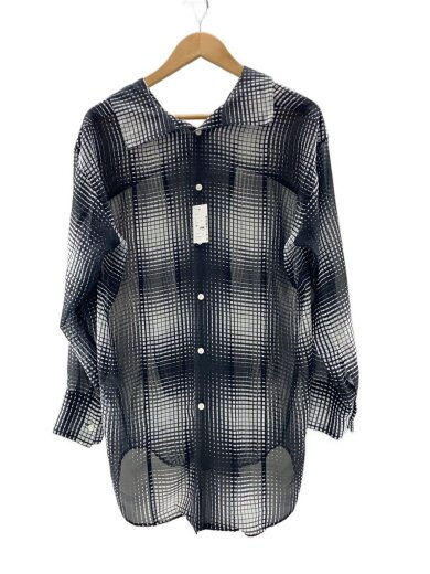 商品画像：TELMA/長袖シャツ/34/ポリエステル/BLK/チェック/TLM51FJ006// 1