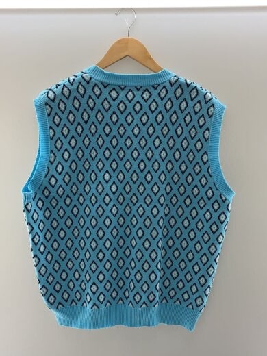 商品画像：ニットベスト(厚手)/--/--/BLU 2