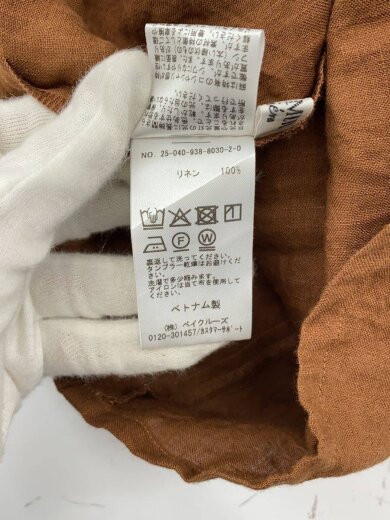 商品画像：ベルギーリネンワンピース/38/リネン/BRW/無地/25-040-938-8030-2-0/25SS// 5