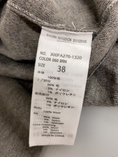 商品画像：ニット・セーター(薄手)/38/ウール/GRY/無地/300FA270-1320// 4