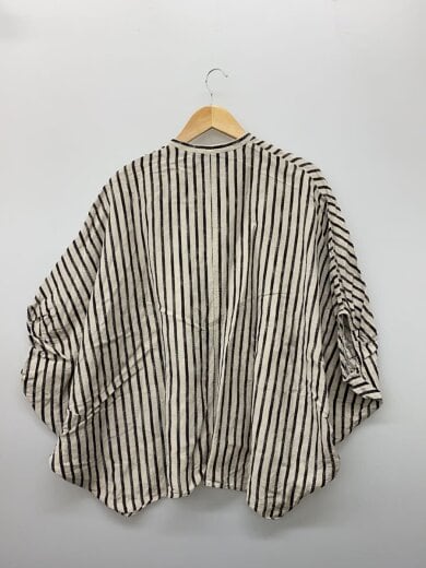 商品画像：半袖ブラウス/--/リネン/BEG/ストライプ// 2