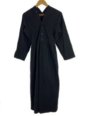 AD1995/長袖ウールプルオーバーワンピース/--/ウール/BLK/TO-080010