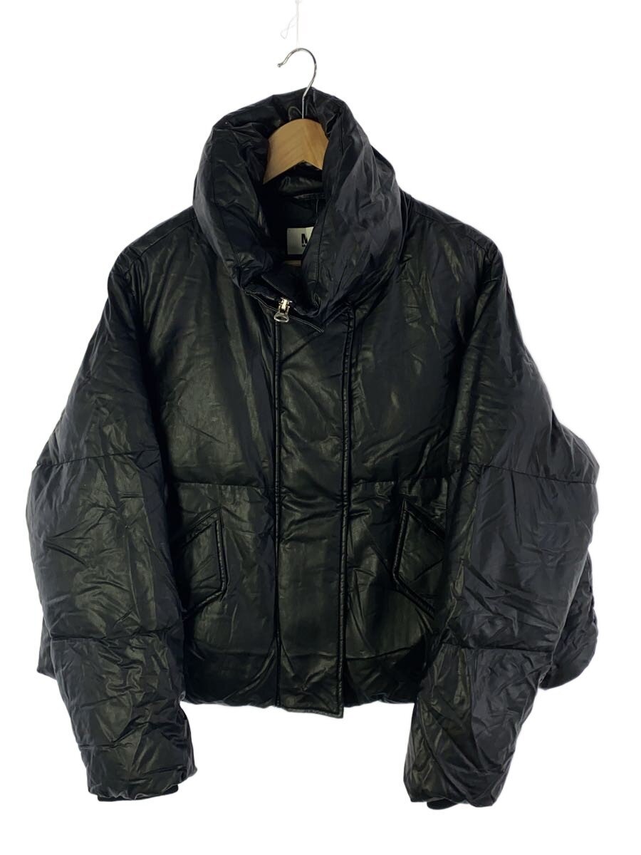 MM6 / フェイクレザーパフジャケット/ベタツキ有/M/フェイクレザー/ブラック/S52AM0176