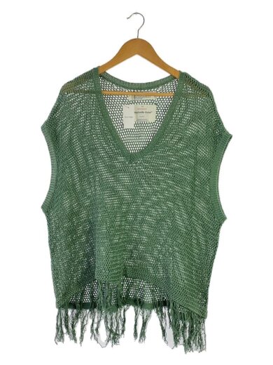 画像：DAIRIKUニットベスト(薄手)/FREE/コットン/グリーン/無地/20SS K-21