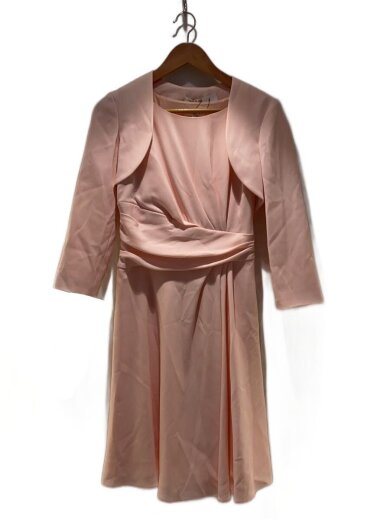 商品画像：長袖ワンピース/36/ポリエステル/ピンク/無地 1