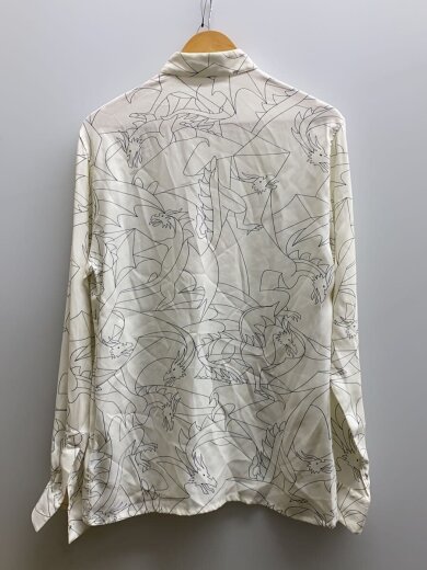 商品画像：長袖シャツ/--/シルク/WHT/総柄 2