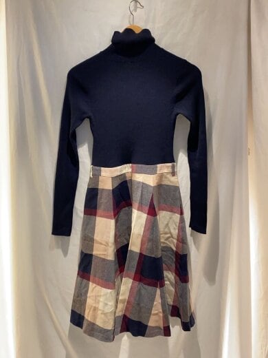 商品画像：長袖ワンピース/38/ウール/ネイビー/55j82-805-29 2