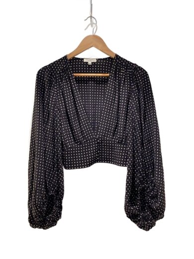 商品画像：SOLA SILK JACKET/XS/シルク/ブラック/ドット/2810400034 1