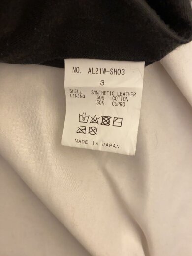 商品画像：レザージャケット・ブルゾン/3/レザー/ブラック/無地/AL21W-SH03 4