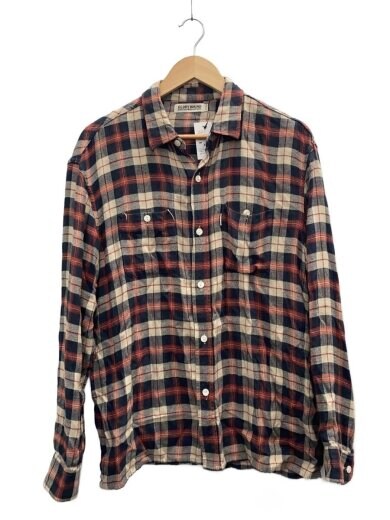 商品画像：長袖シャツ/L/レーヨン/BEG/チェック 1